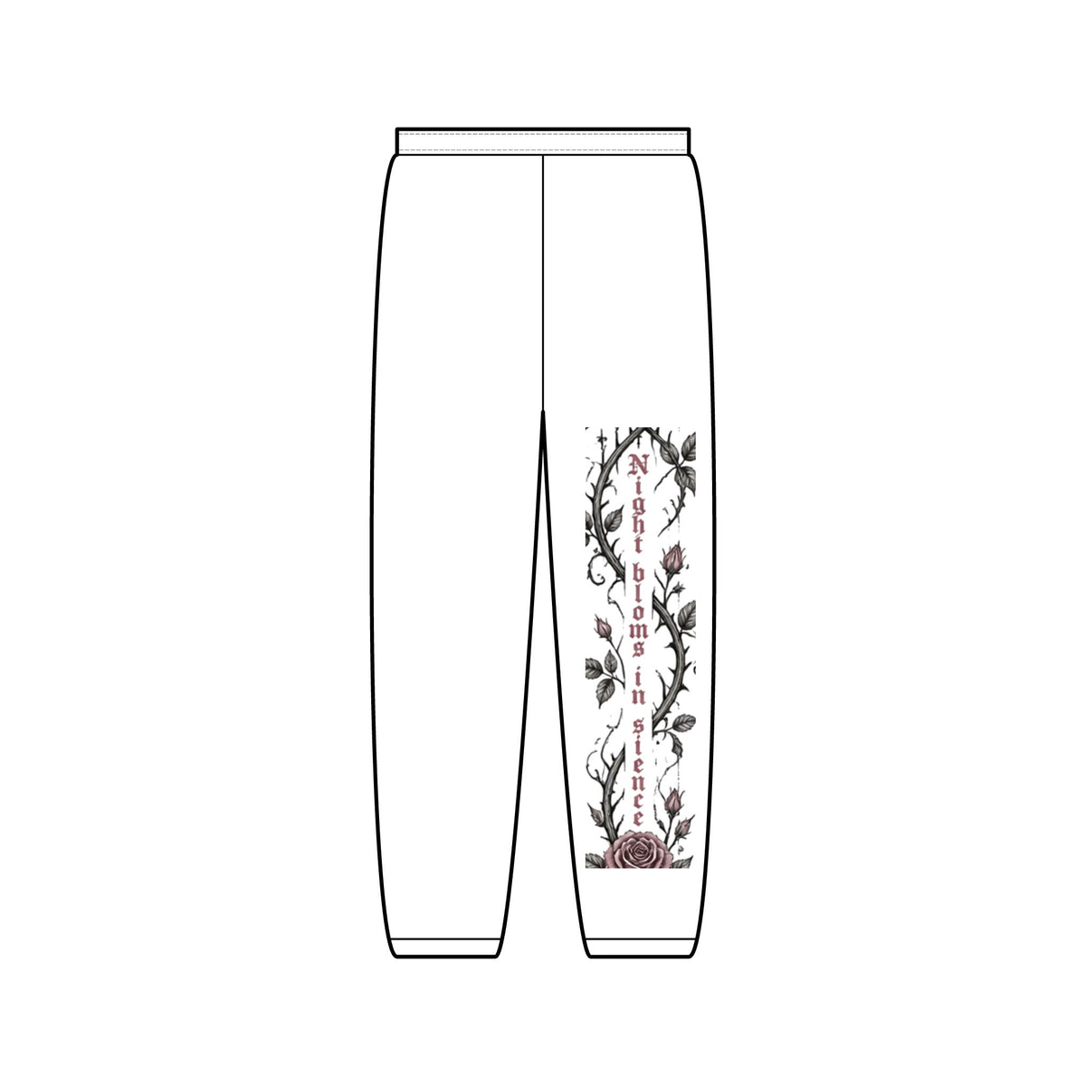 Floral Scroll 'Existing Brands' Joggers — Vintage Vine Sweatpants