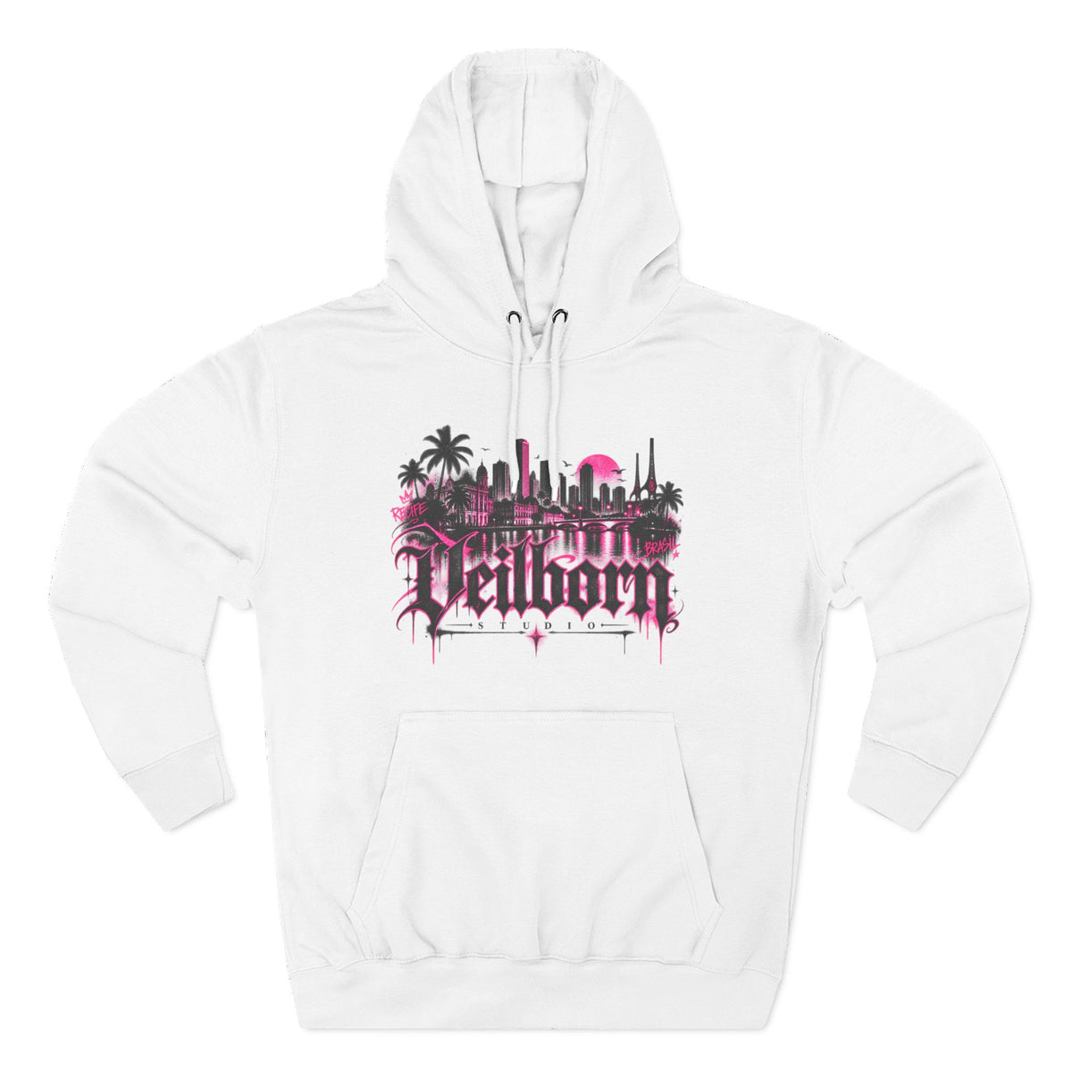 Three-Panel Fleece Hoodie