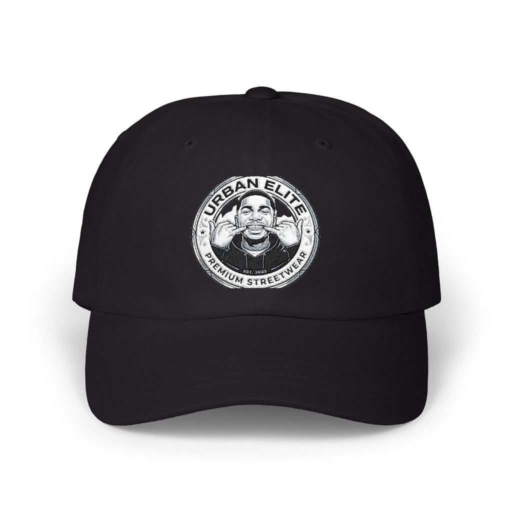 Urban Elite Classic Dad Cap — Vintage Monochrome Logo Baseball Hat