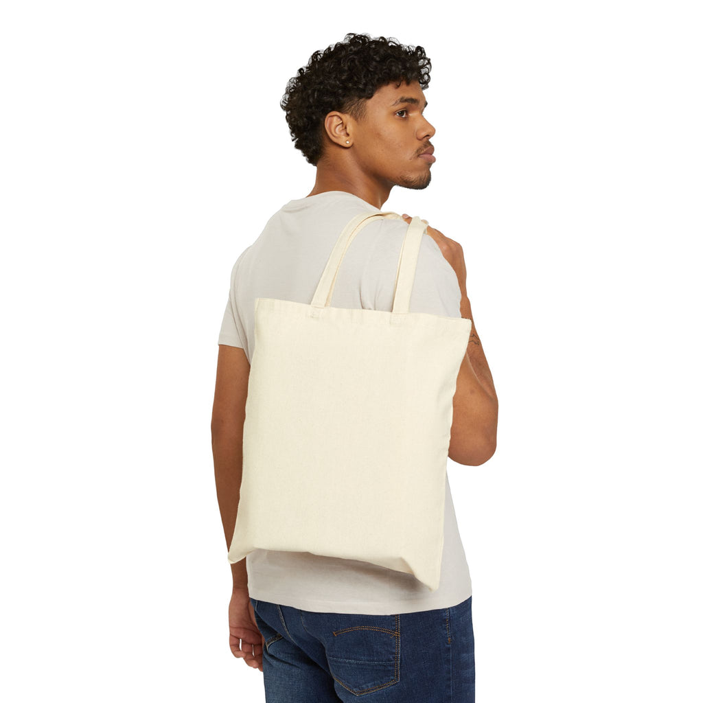 Tribal Flame Canvas Tote Bag — Red Ornamental Graphic Cotton Shopper