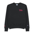 Men's Champion Crewneck Sweatshirt — Black 'Killer' Floral Script Chest & Sleeve Design