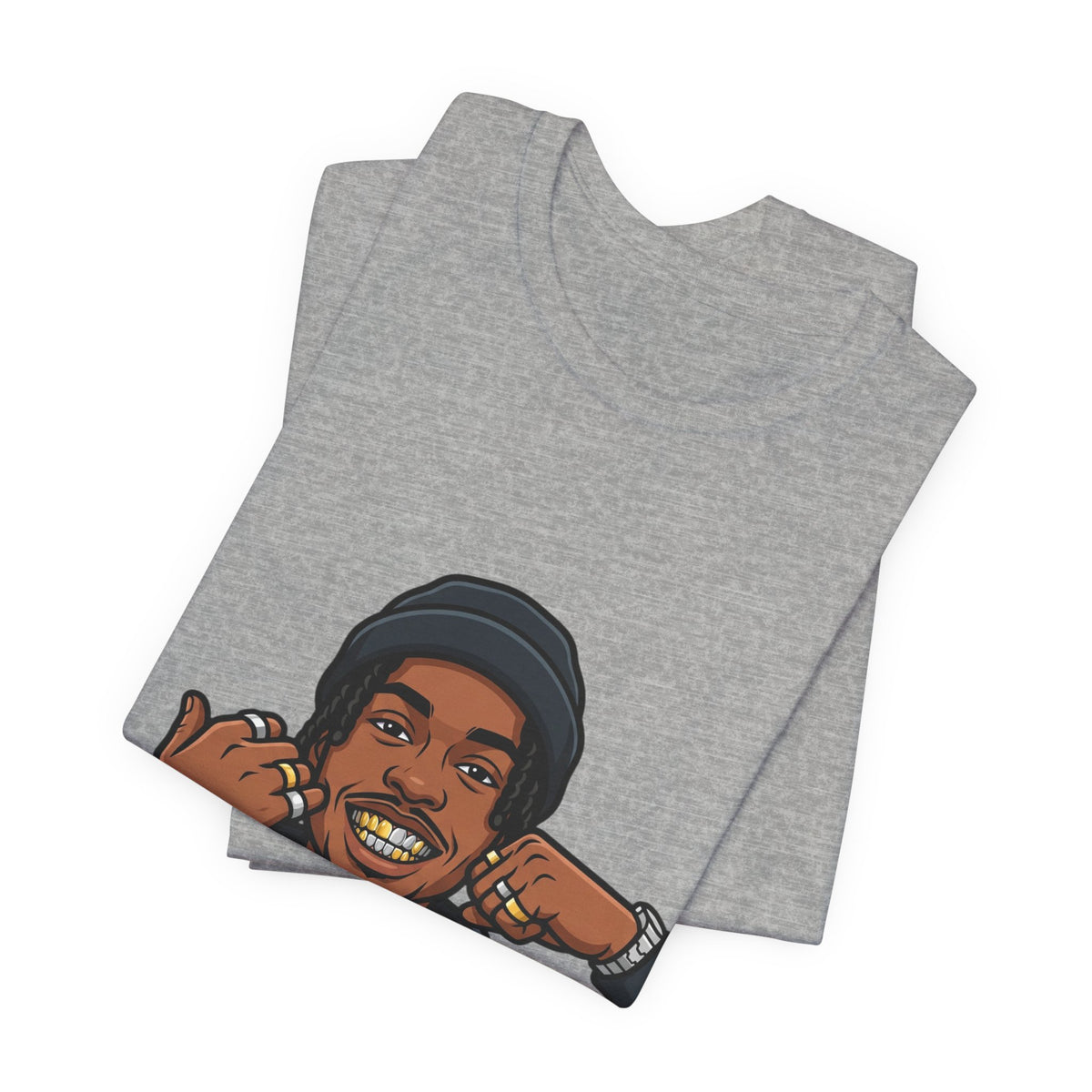 Graphic Tee — Smiling Streetwear Portrait T-Shirt