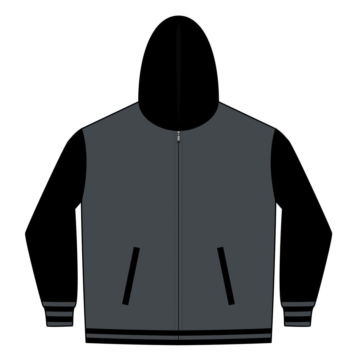 Unisex Heavyweight Varsity Full-Zip Hooded Sweatshirt