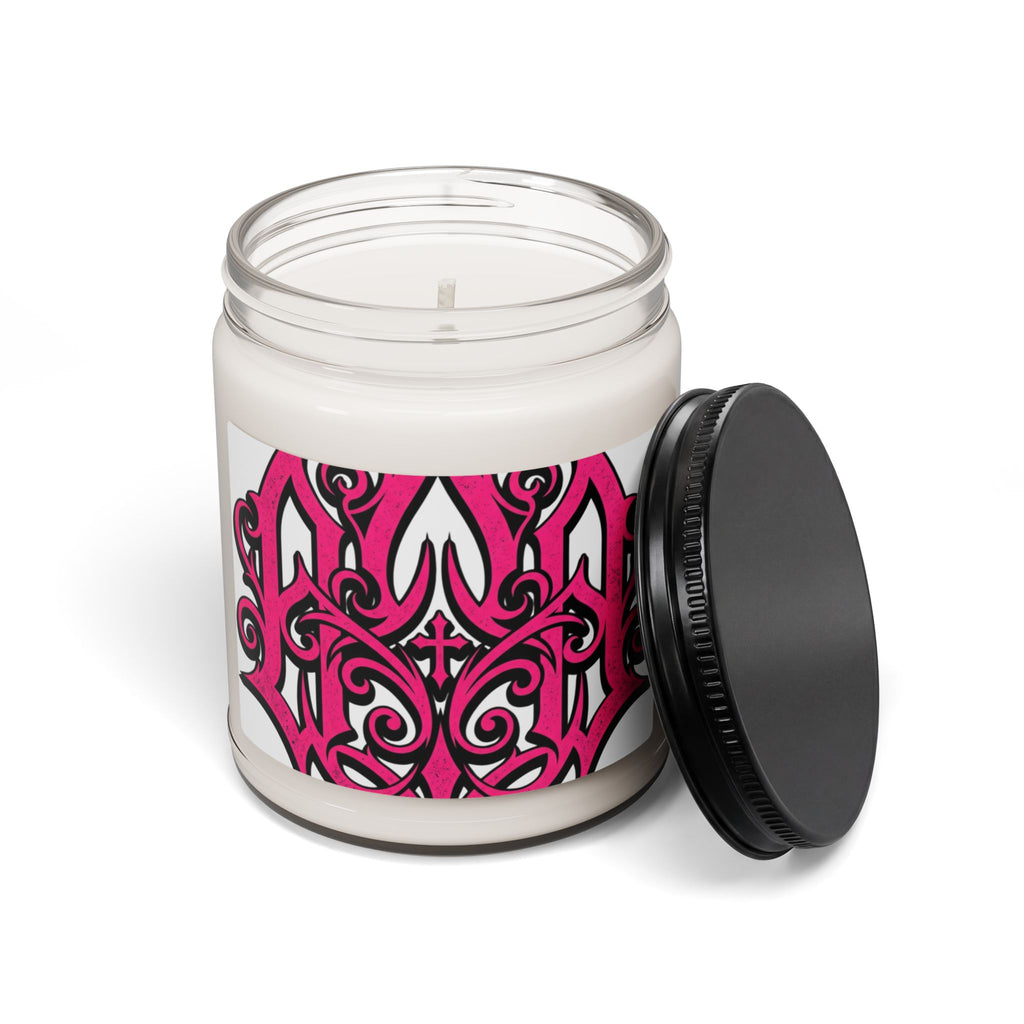 Pink Gothic Vine Soy Candle — 9oz Scented Jar