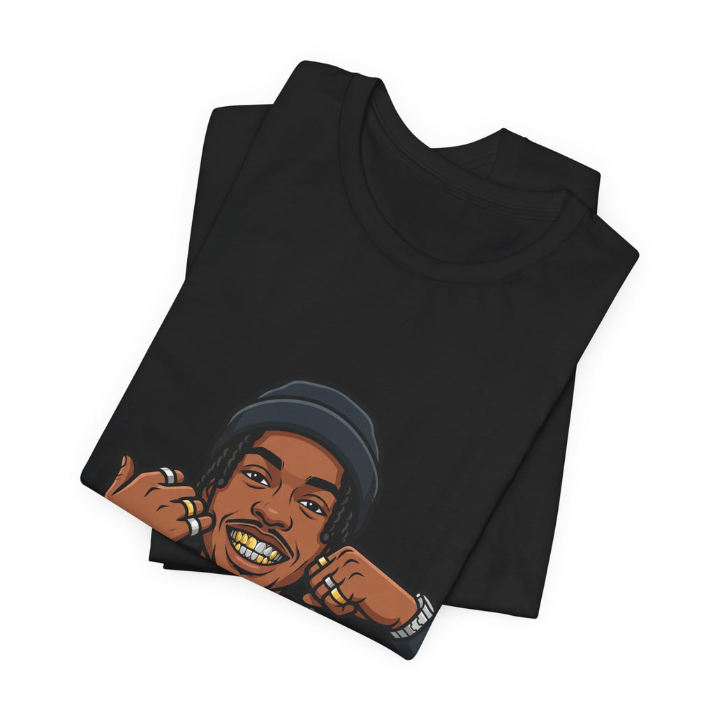 Graphic Tee — Smiling Streetwear Portrait T-Shirt