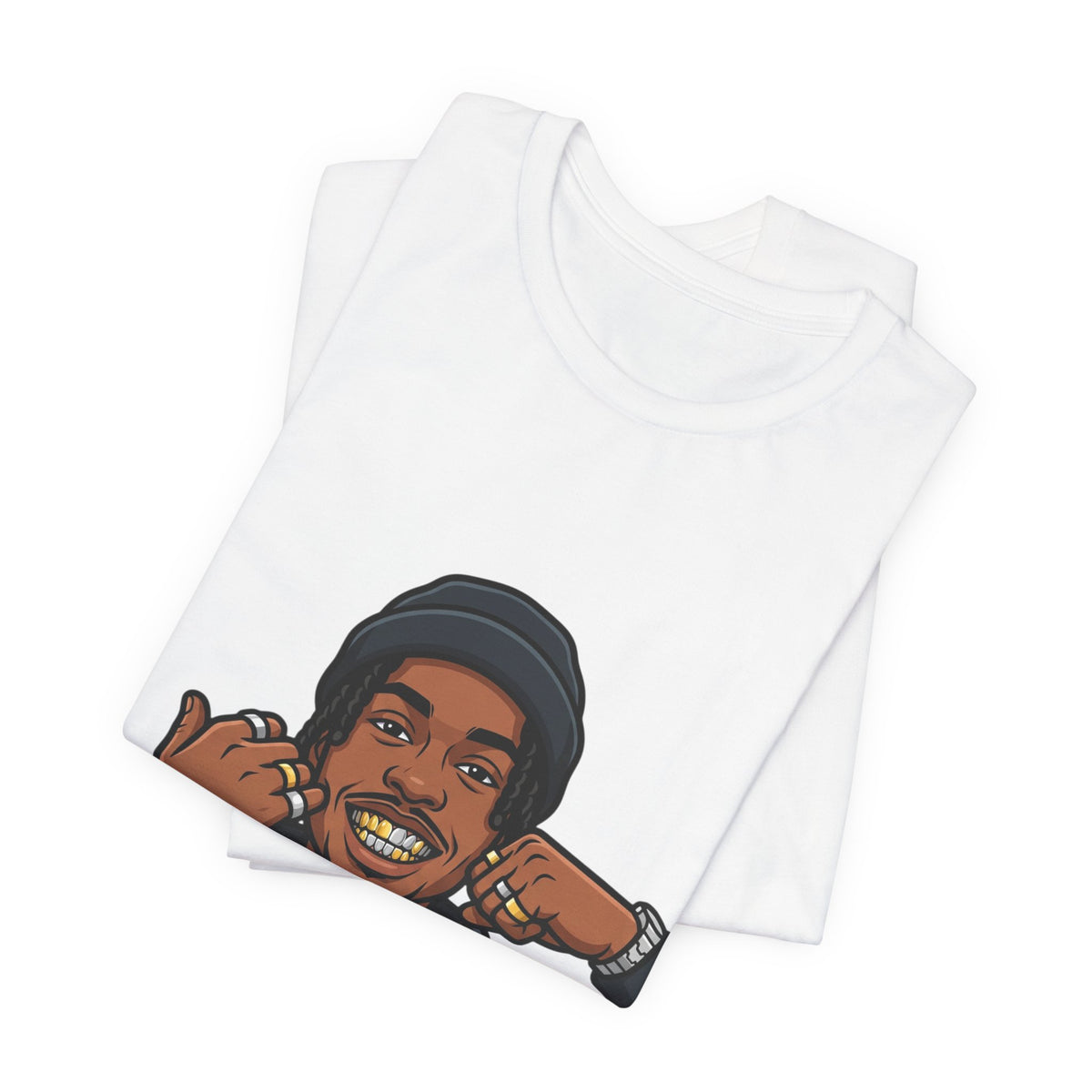 Graphic Tee — Smiling Streetwear Portrait T-Shirt