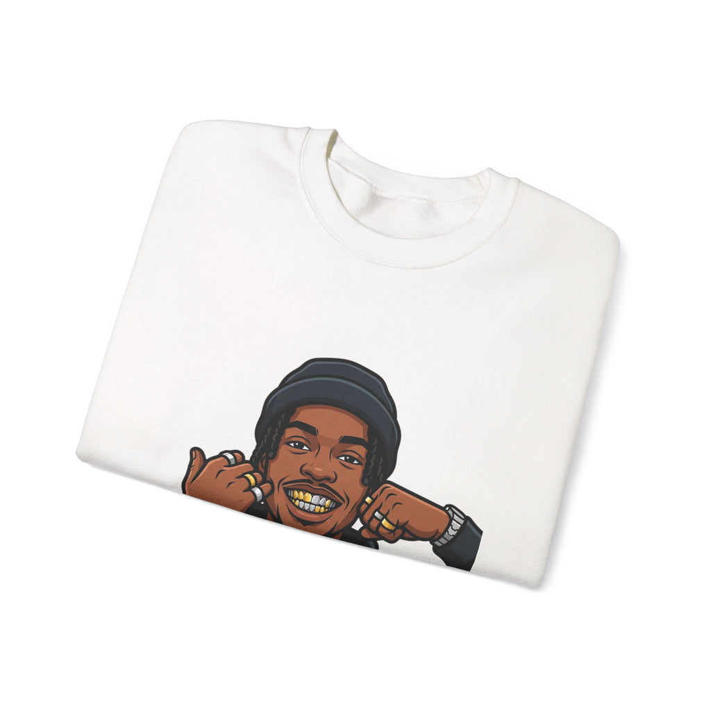 Graphic Crewneck Sweatshirt — Urban Portrait Illustration