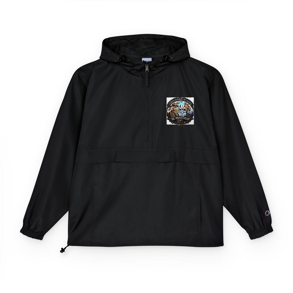 Champion Packable Anorak Jacket with Sequin Patch — Lightweight Windbreaker