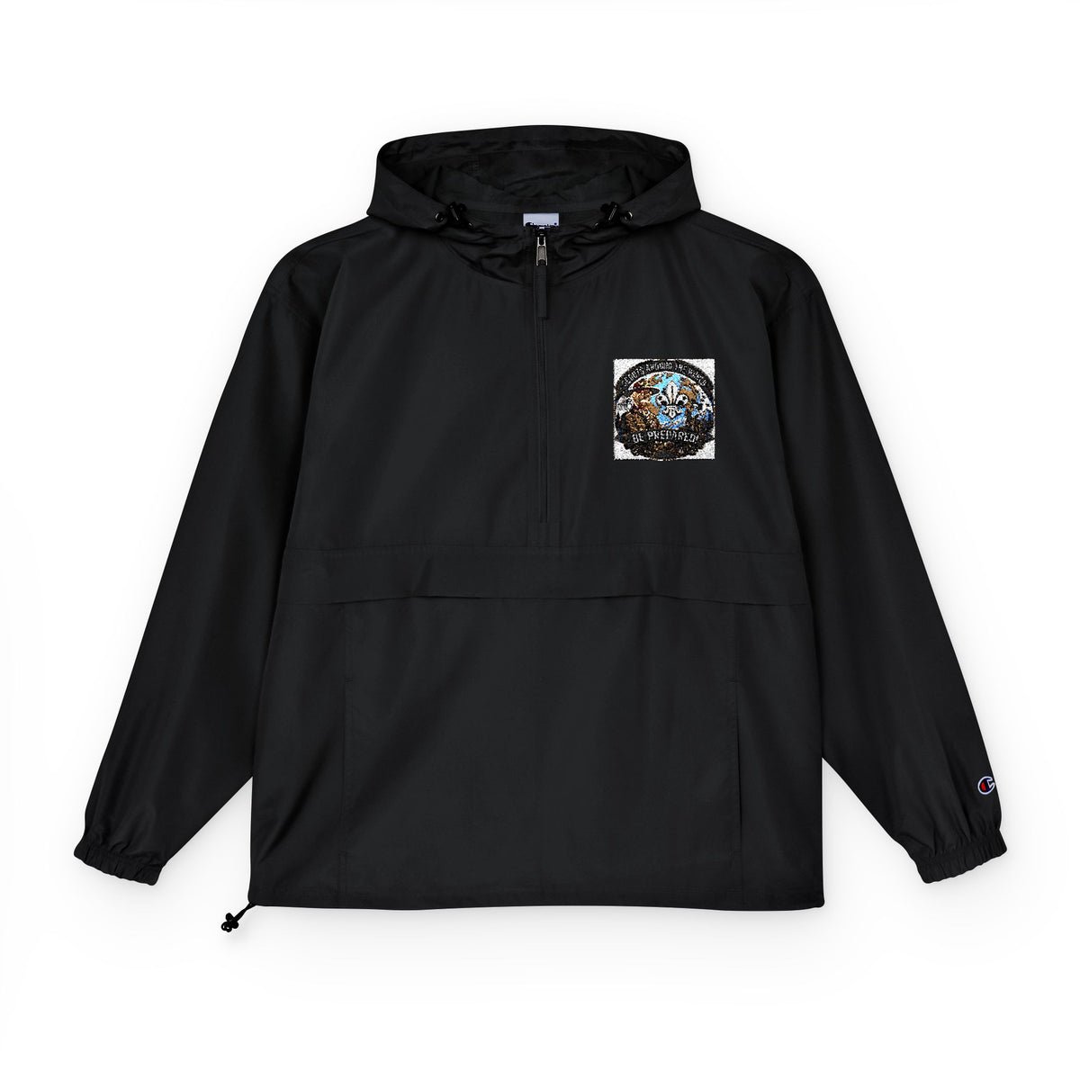 Packable Anorak Jacket — Abstract Mosaic Chest Print