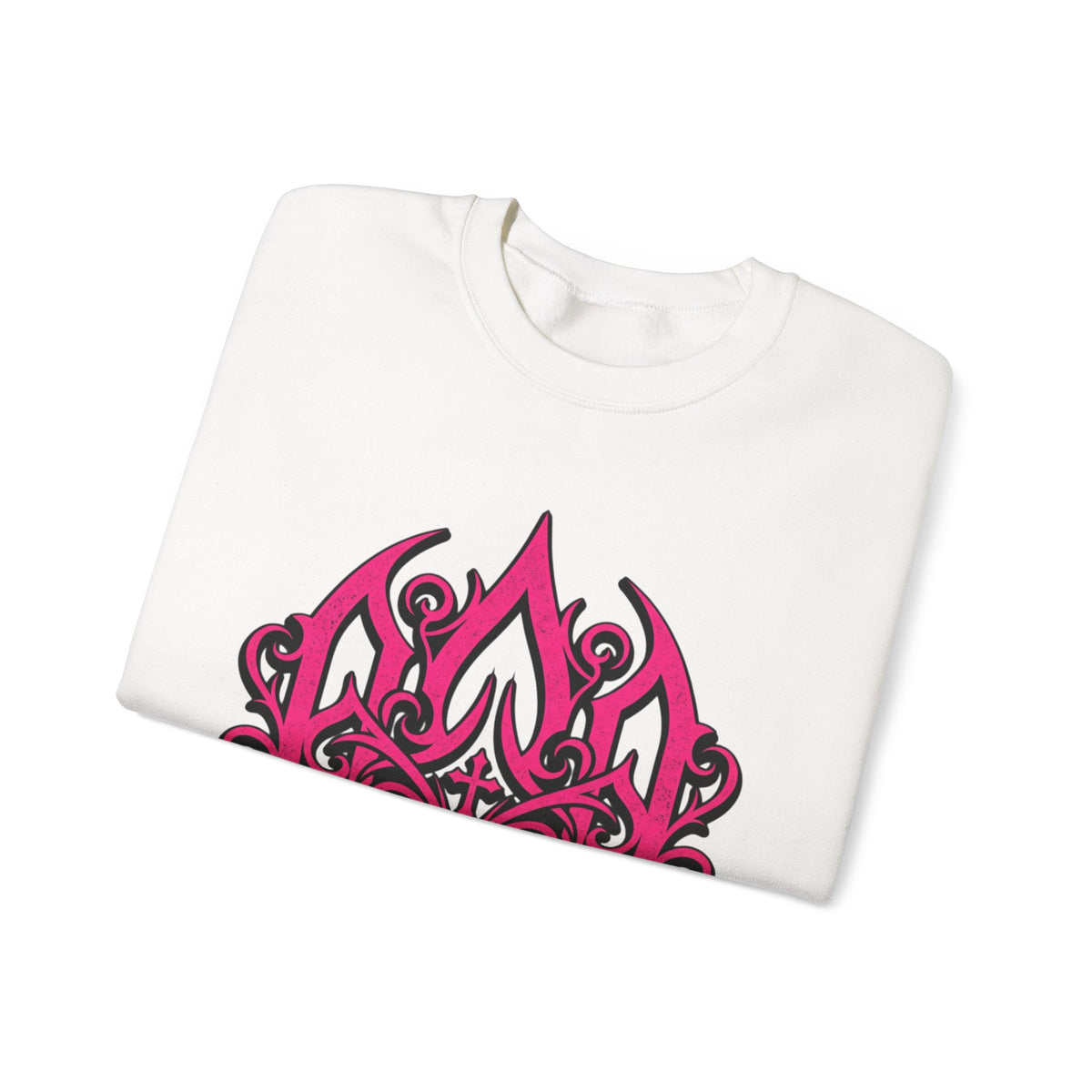 Pink Gothic Flame Crewneck Sweatshirt