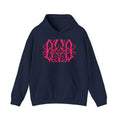 Gothic Pink Monogram Hoodie — Ornate Filigree Chest Design