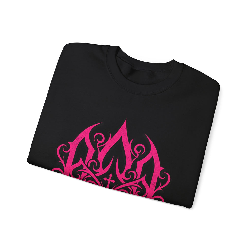 Pink Gothic Flame Crewneck Sweatshirt