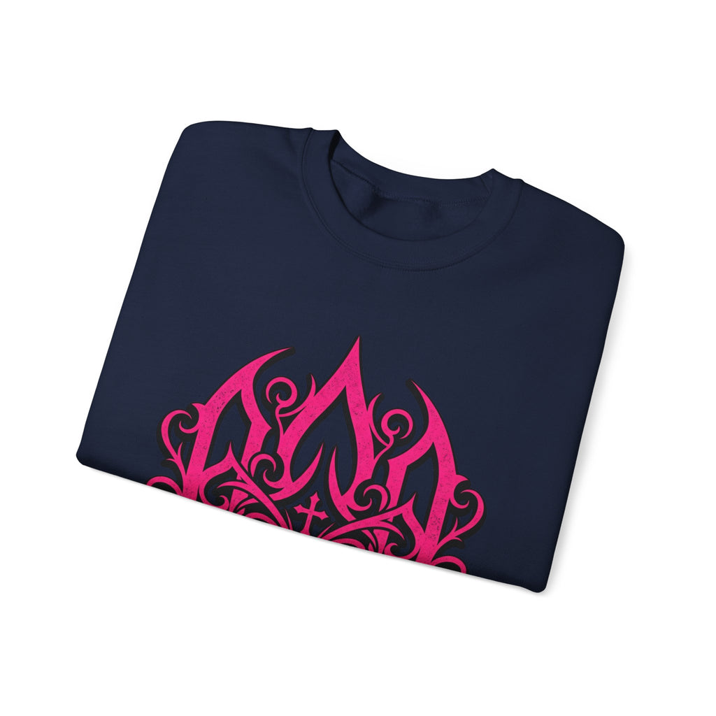 Pink Gothic Flame Crewneck Sweatshirt