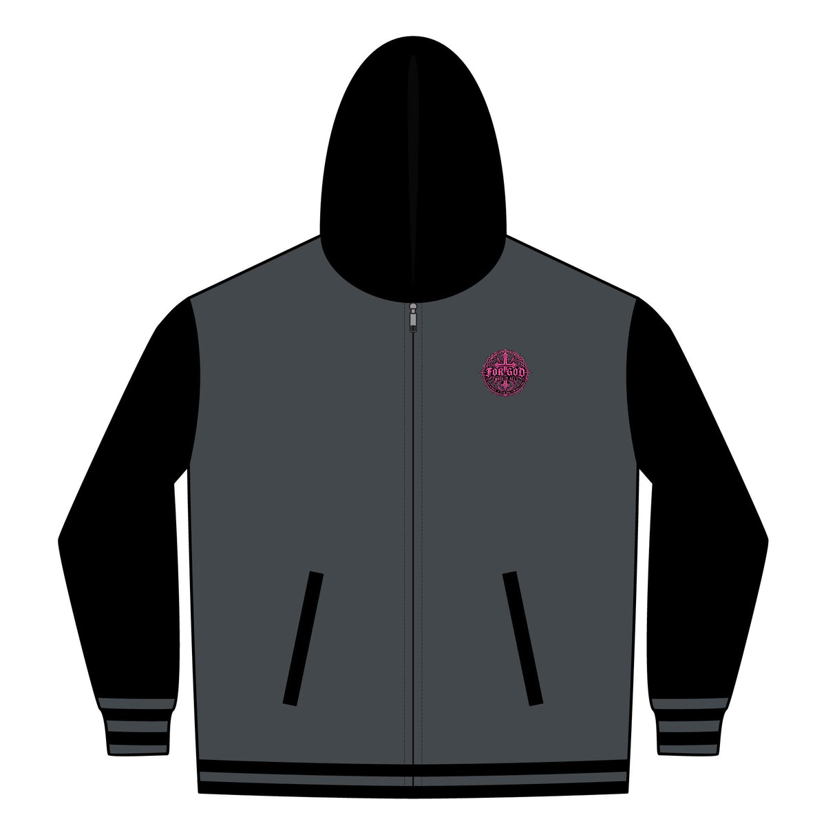 Unisex Heavyweight Varsity Full-Zip Hooded Sweatshirt