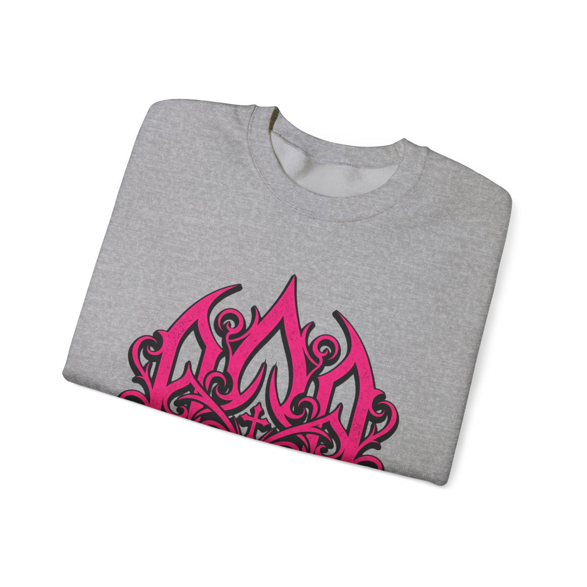 Pink Gothic Flame Crewneck Sweatshirt