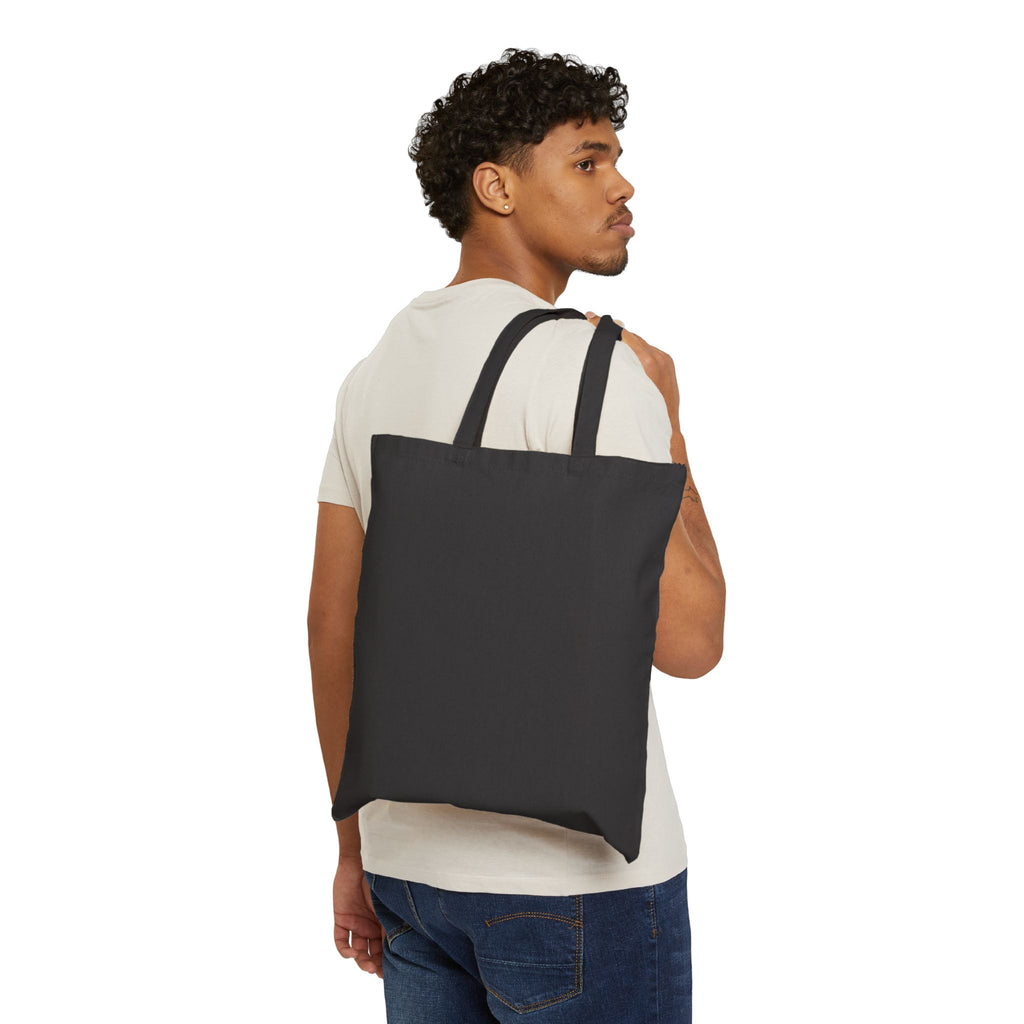 Canvas Tote Bag — Smiling Portrait Illustration Cotton Shopper