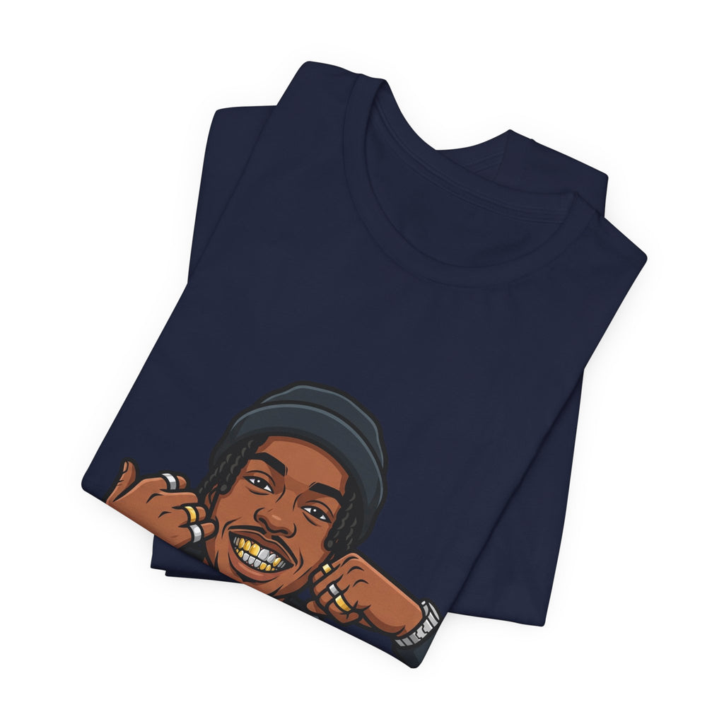 Graphic Tee — Smiling Streetwear Portrait T-Shirt