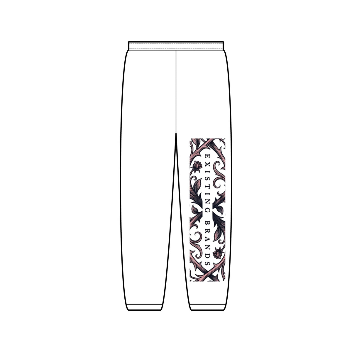 Floral Scroll 'Existing Brands' Joggers — Vintage Vine Sweatpants