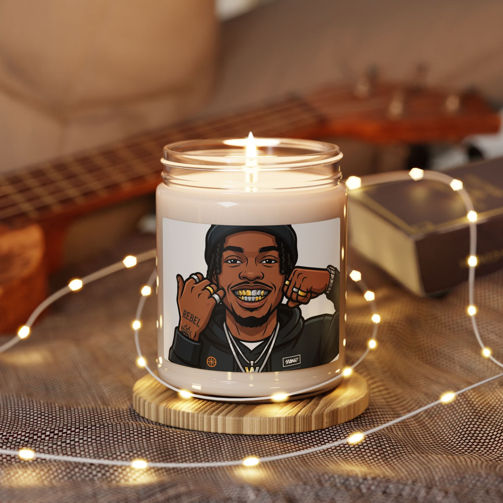 9oz Scented Soy Candle — Gold Grill Portrait Jar Candle (Hip-Hop Inspired)