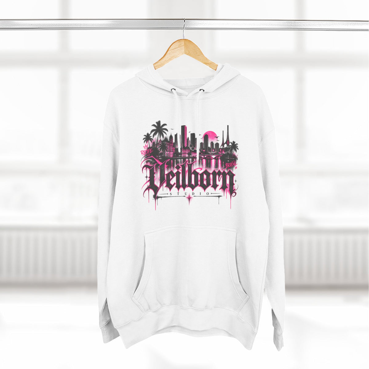 Three-Panel Fleece Hoodie