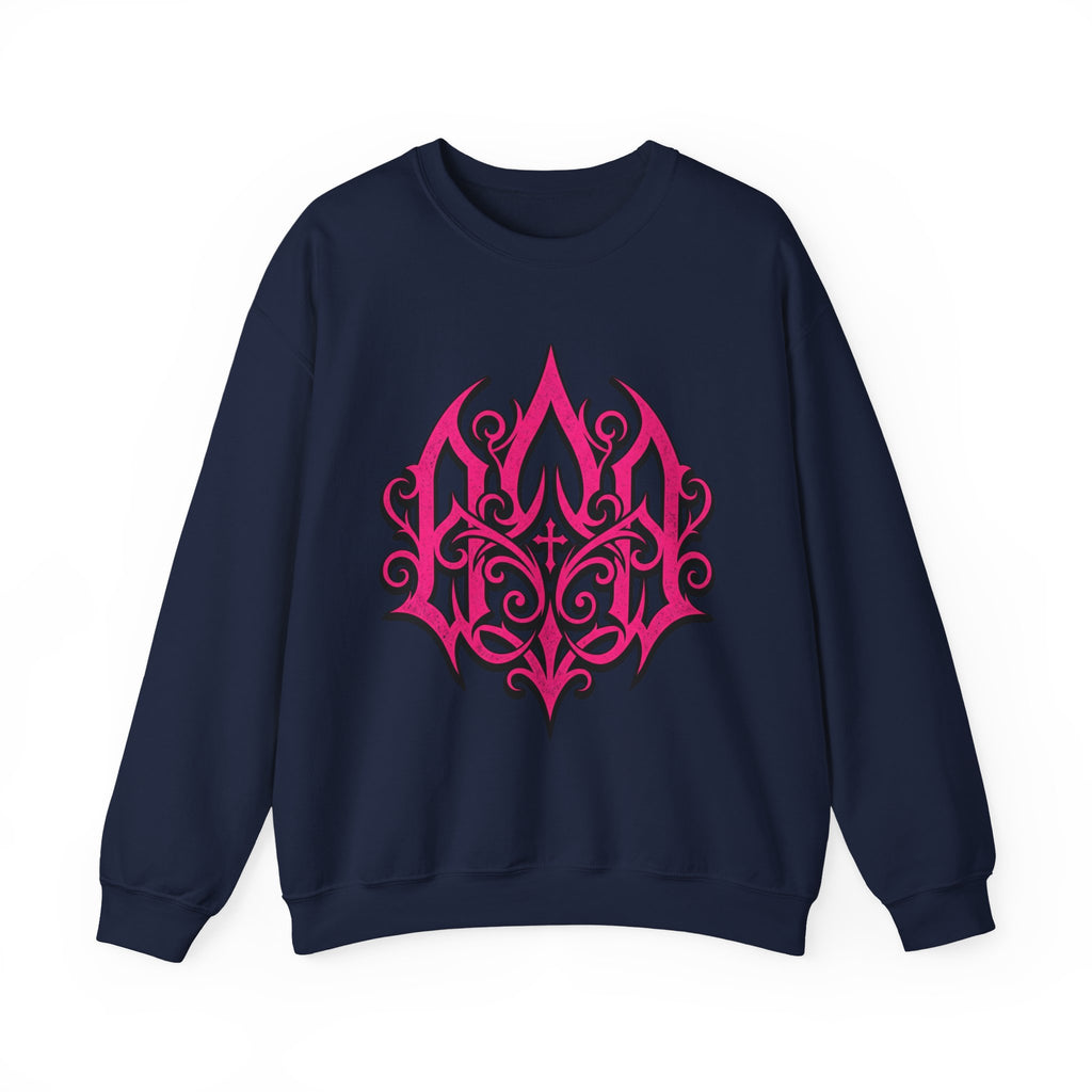Pink Gothic Flame Crewneck Sweatshirt