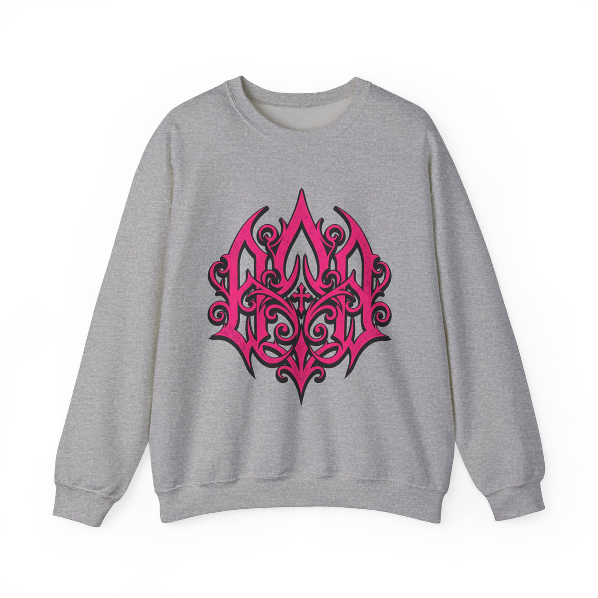 Pink Gothic Flame Crewneck Sweatshirt