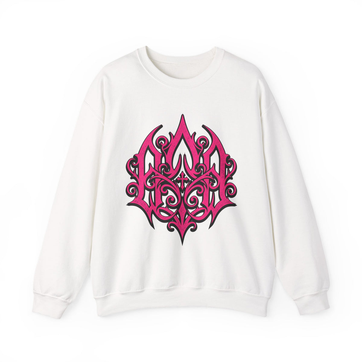 Pink Gothic Flame Crewneck Sweatshirt